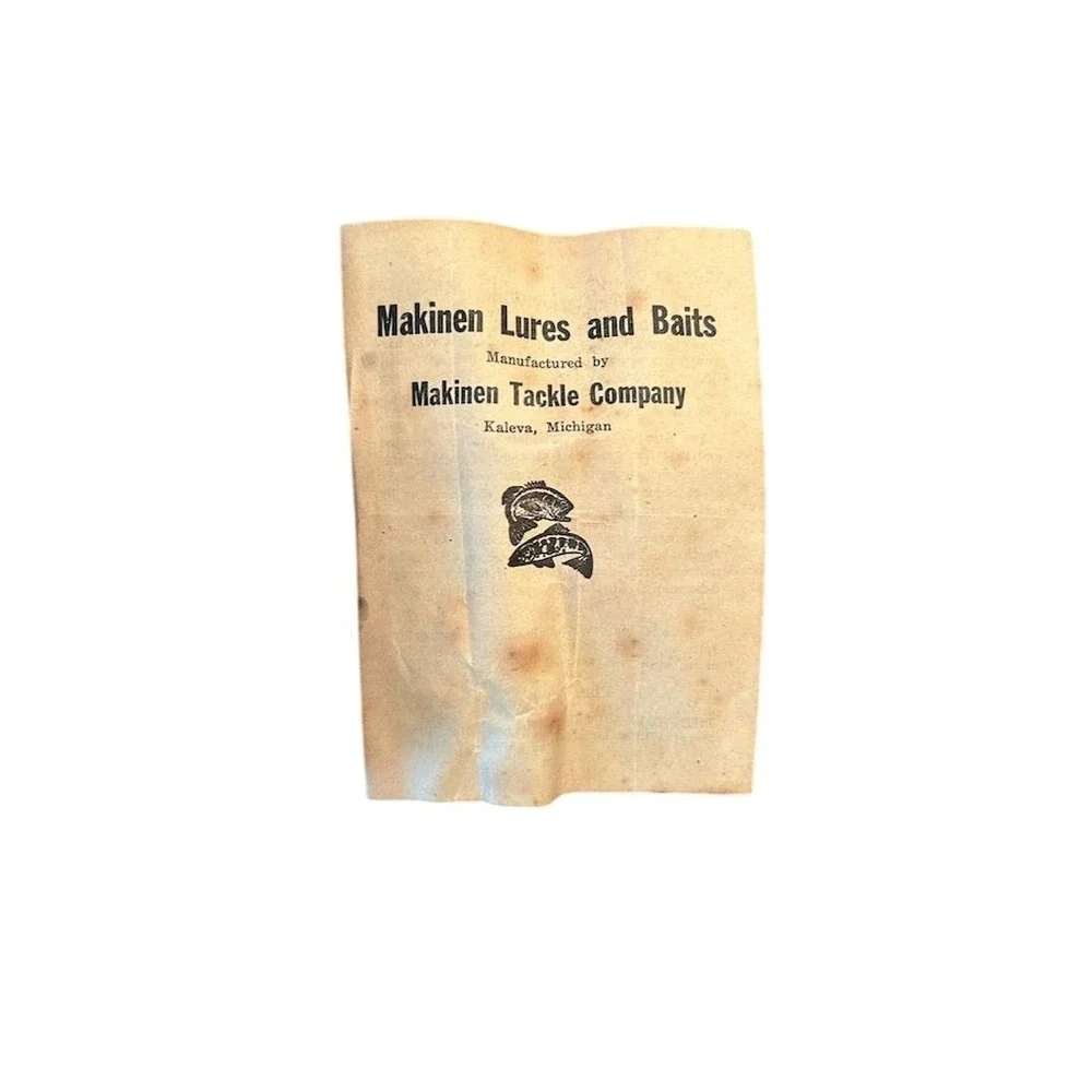Makinens Tackle Co. Vintage Fishing Lures and Baits Brochure Kalva Michigan
